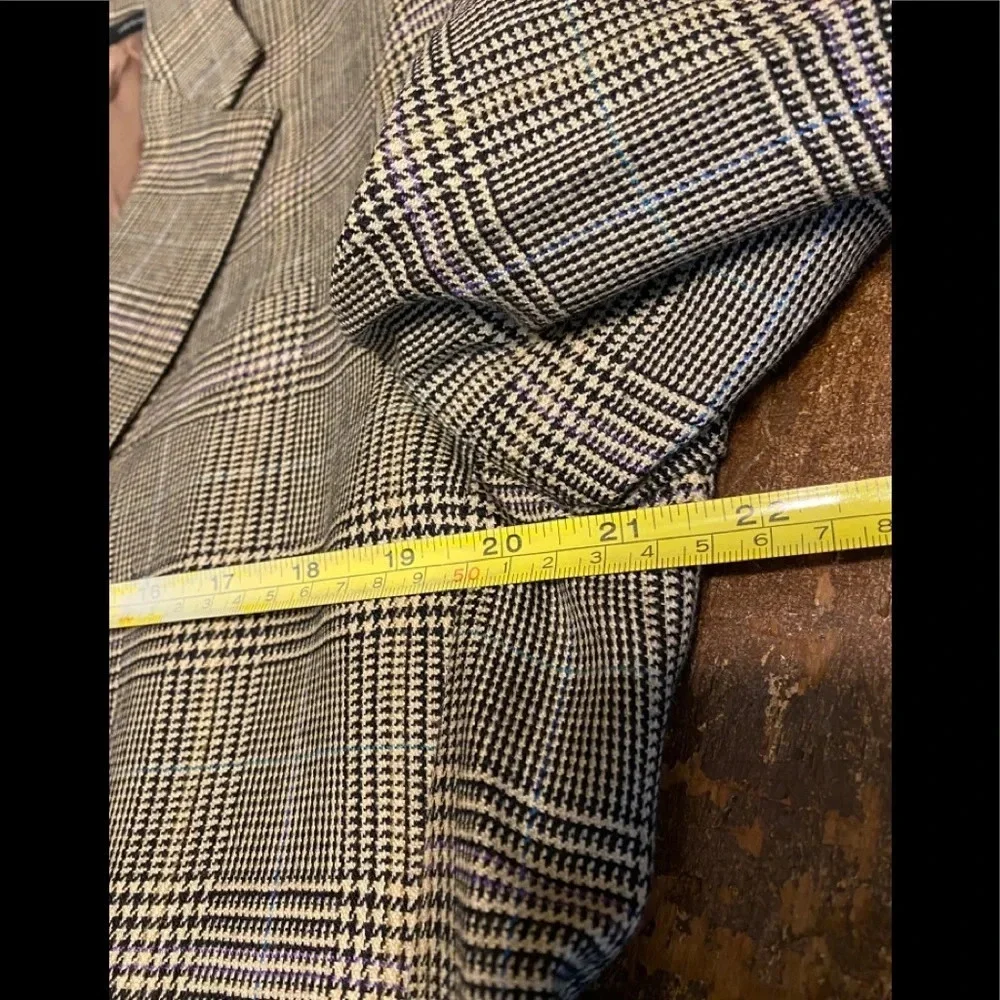 Lauren Ralph Lauren Sport Coat 100% Wool Plaid Houndstooth
